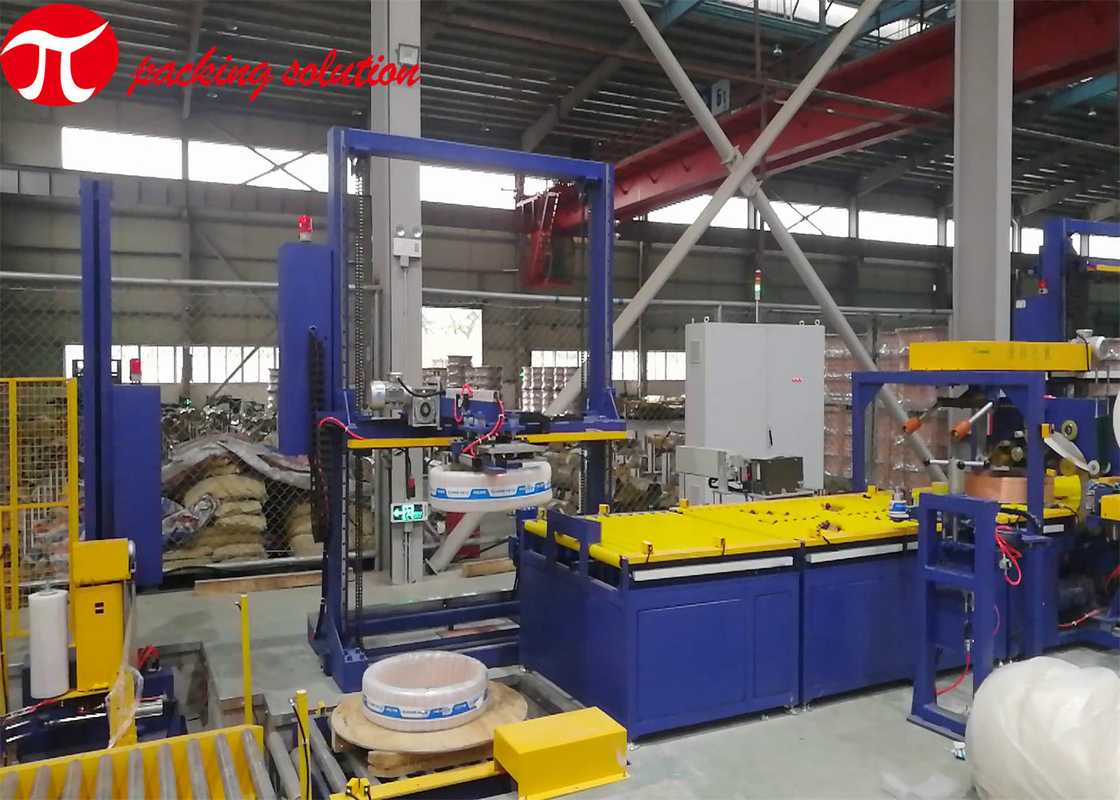 Conveying Copper Coil Wrapping Machine With Pneumatic Driven