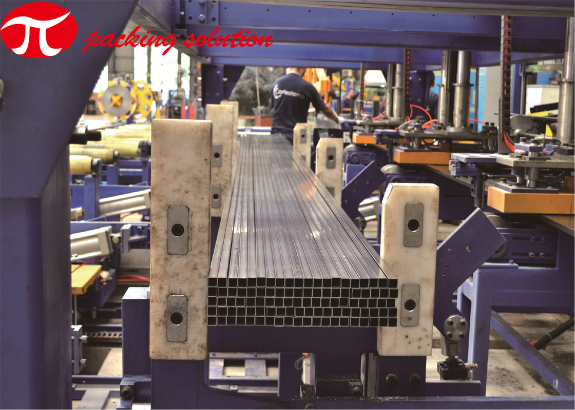 High Reliability Horizontal Wrapping Machine For Steel Pipes 1.5kW Fast Packaging Speed