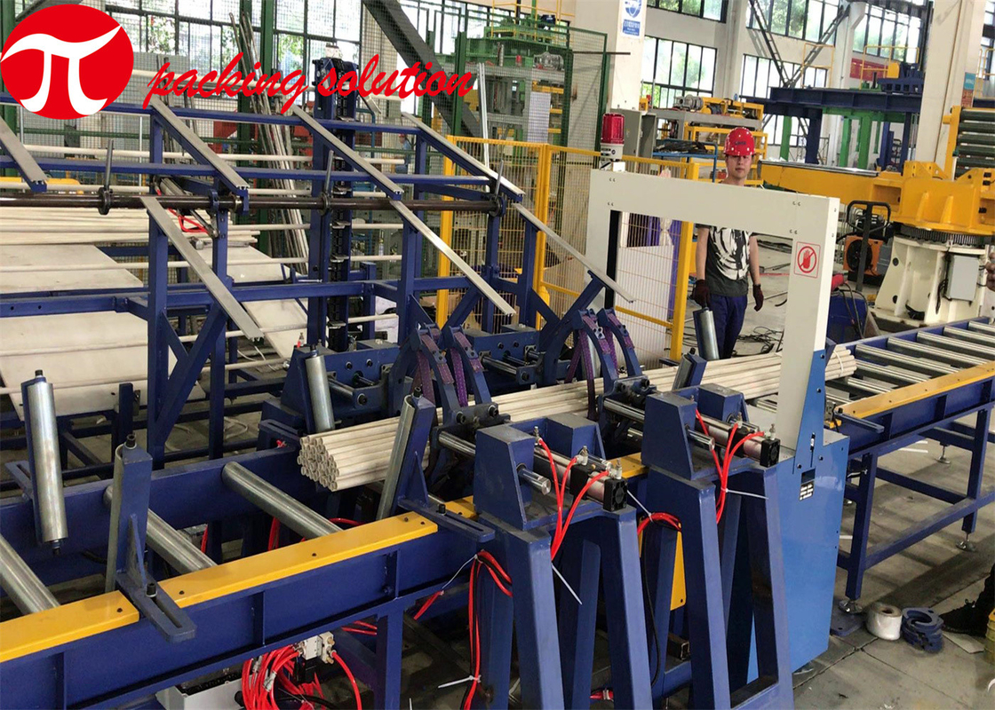 PE PVC Plastic Pipe Bundling Bagging Machine Using Plastic Woving Bag