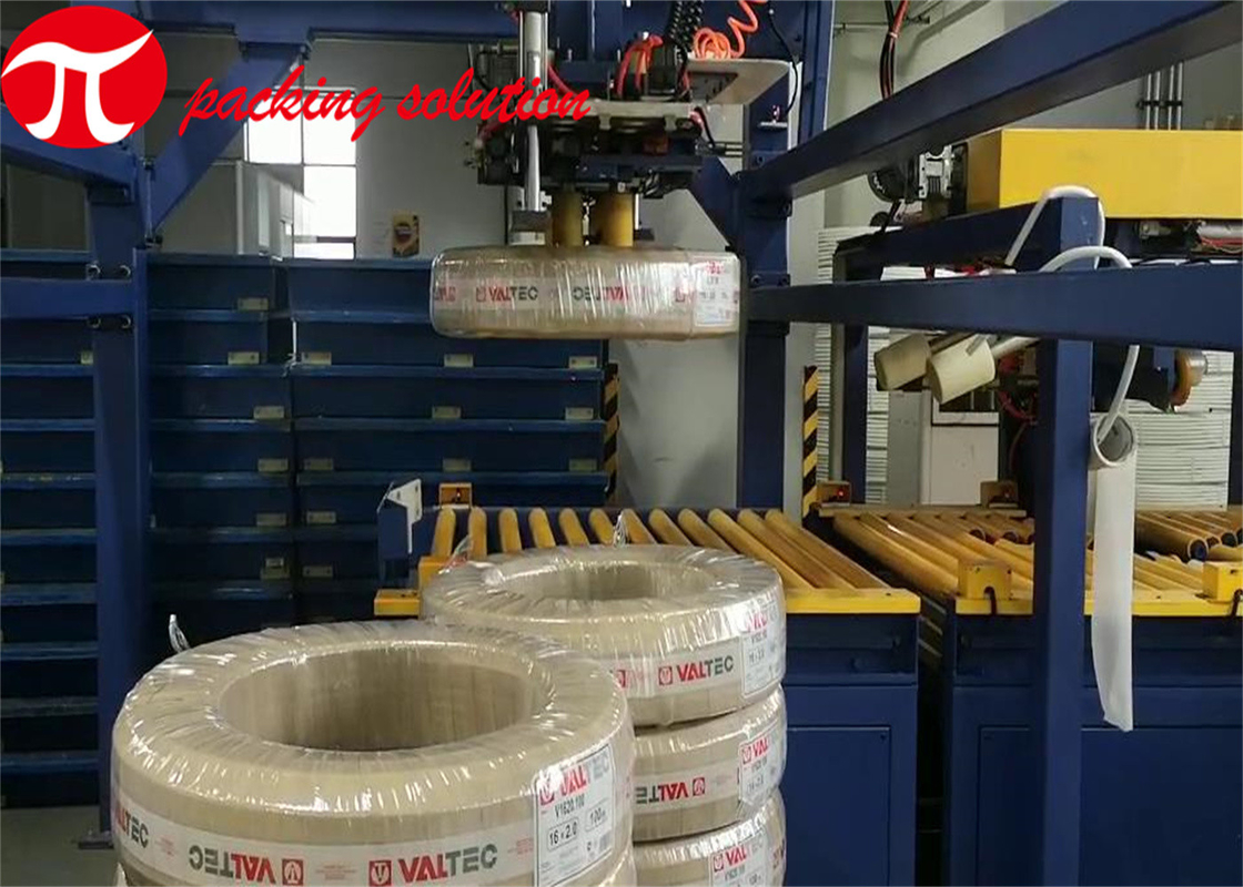 PVC Pipe Packing Machine Horizontal 500mm OD HMI Screen Operation With Conveyor