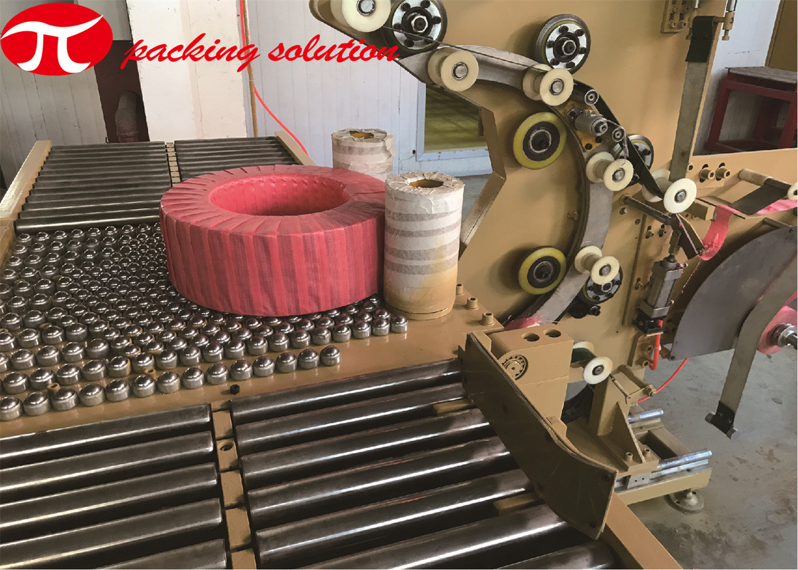 JINGLIN Horizontal Coil Wrapping Machine 1.5kw Automatic Material With Feeding / Cutting