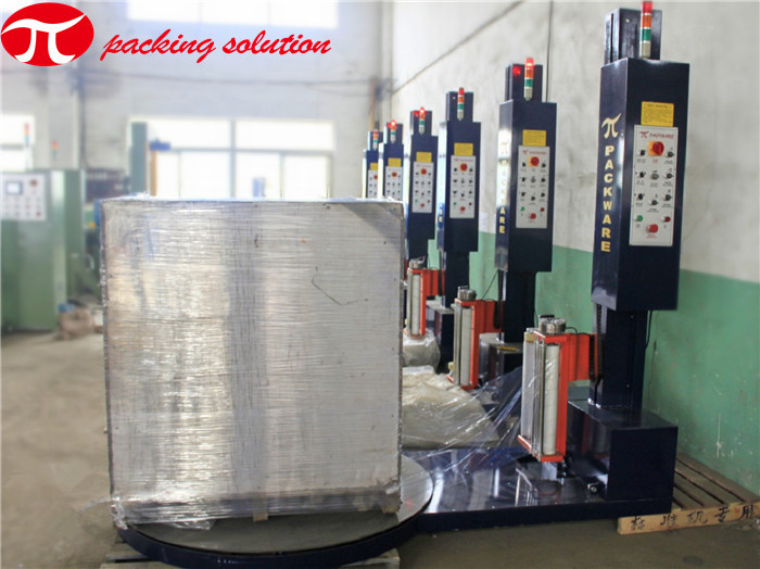 Automatic Stretch Wrapping Machine Anti Explosion Pallet Packing Machine With Ramp