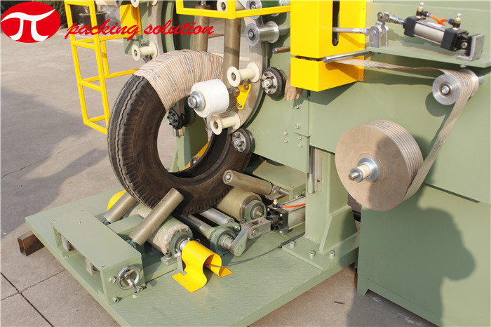 Truck Tire Packing Machine​ Automatic Vertical Top Loading 20-90r/Min Ring Speed