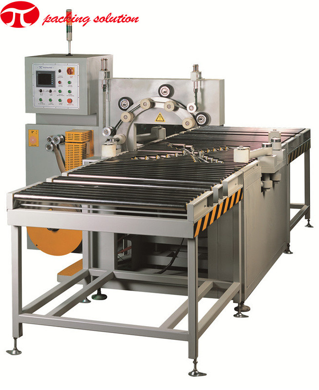 90r/Min Vertical Aluminum Coil Wrapping Machine  Ring Speed Automatic PLC Program