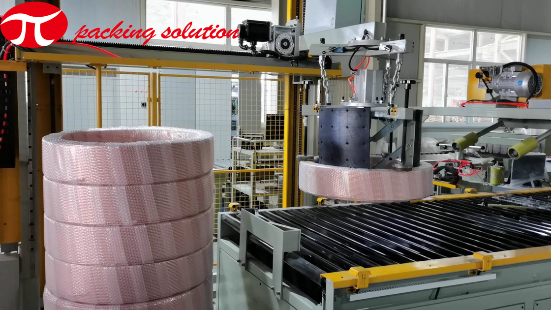 OD 1500mm Copper Coil Wrapping Machine With Automatic Shifting Station Customized