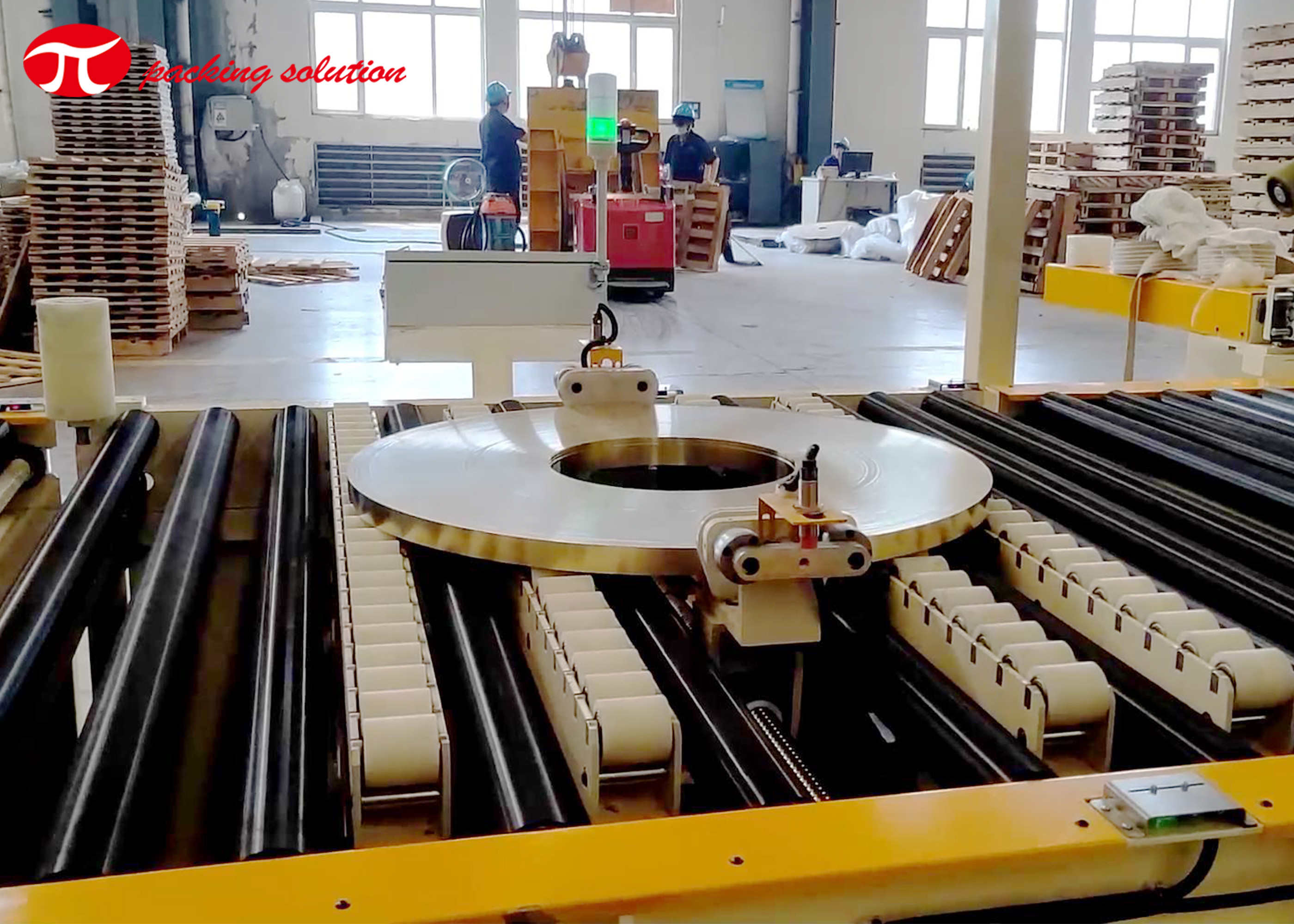 Slitted Coil Wrapping Machine Belt 5T Coil Stretch Wrapping Machine