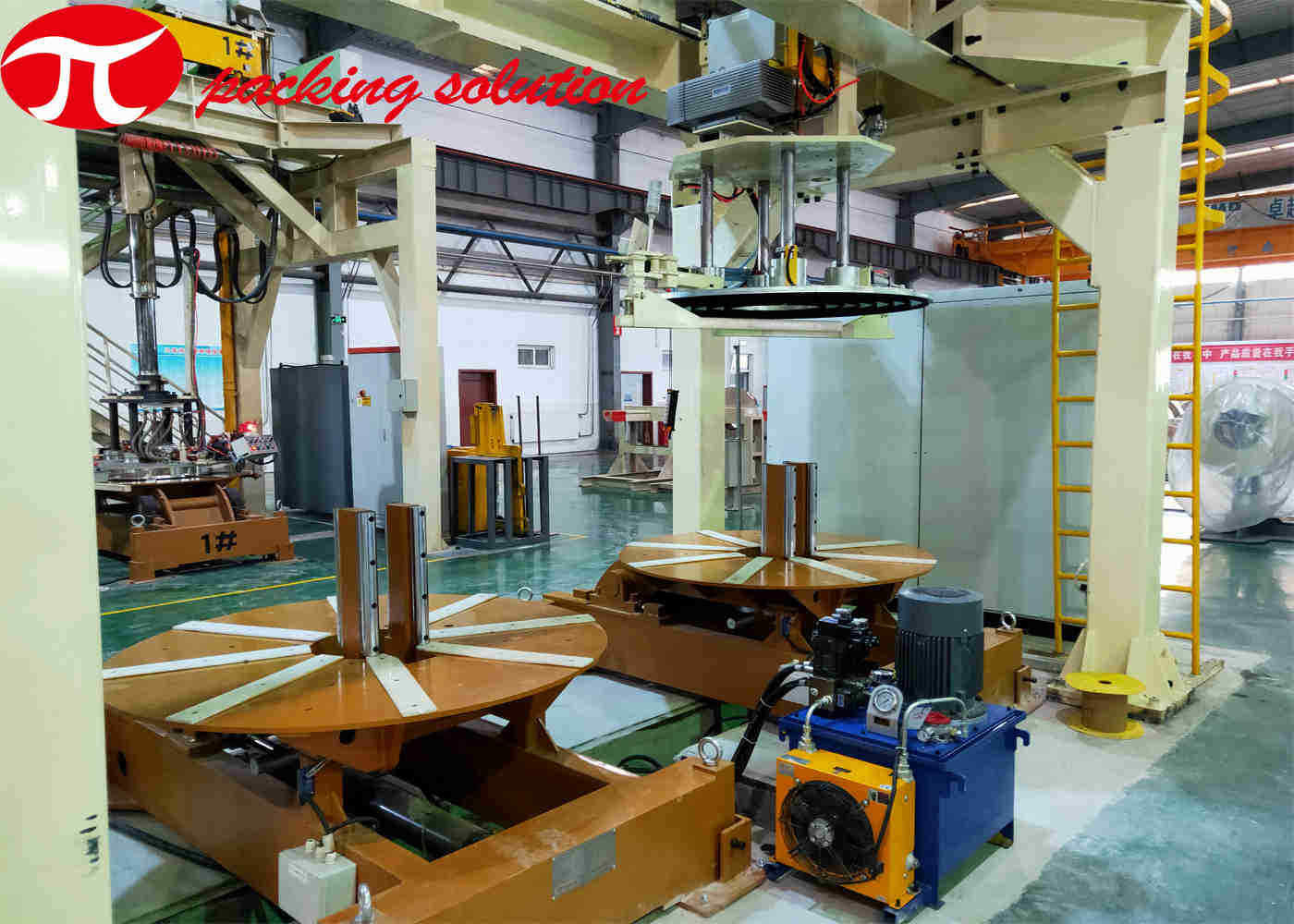 High Efficiency Copper Coil Packing Machine With Welding Stacking And Circumferential Labeling System