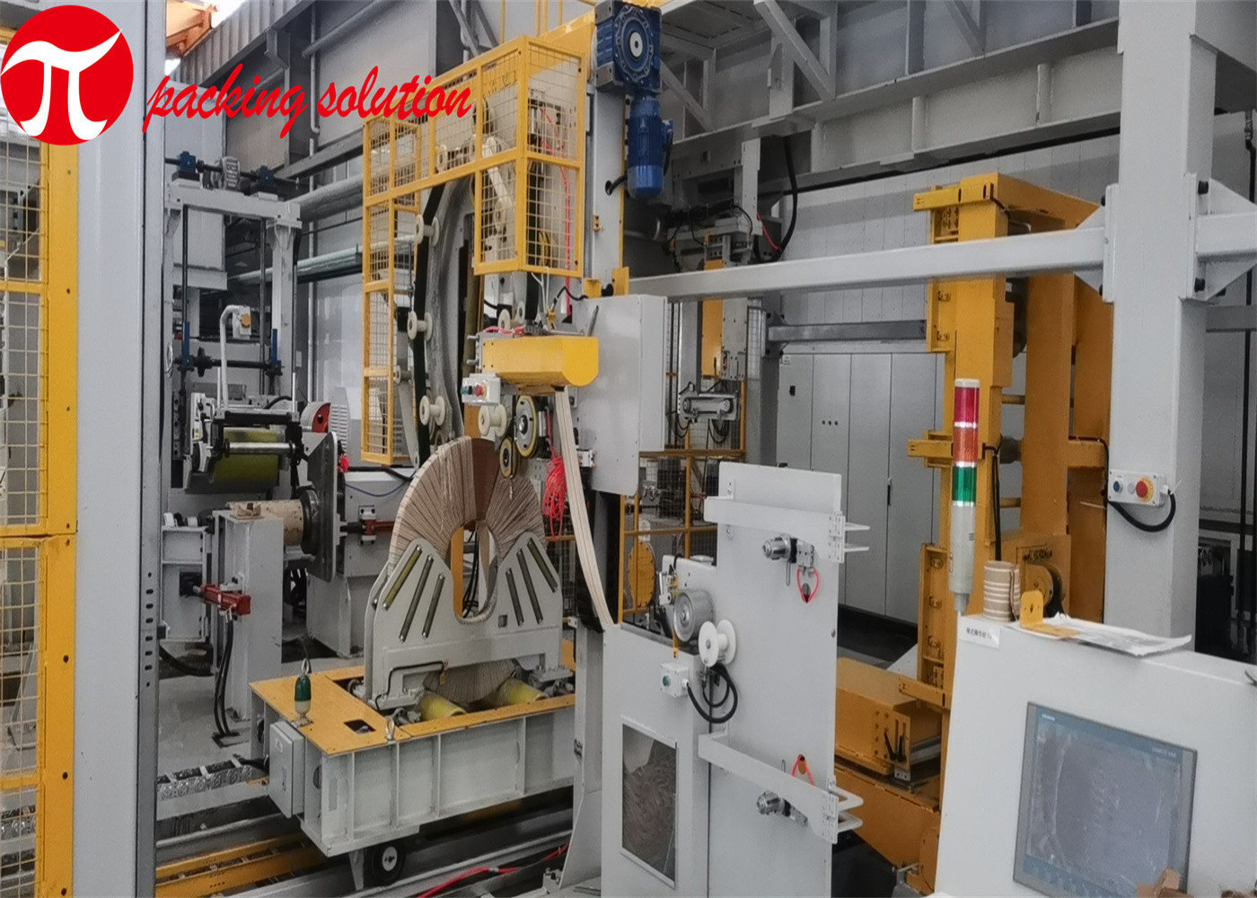 Customized  Coil Packaging Line Welding Stacking 20mm-60mm With Strapping Dustproof