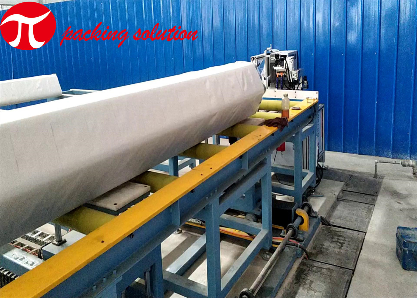 Semi Auto Steel Tube Packing Machine Horizontal Stretch Film Packing Machine 20r/Min
