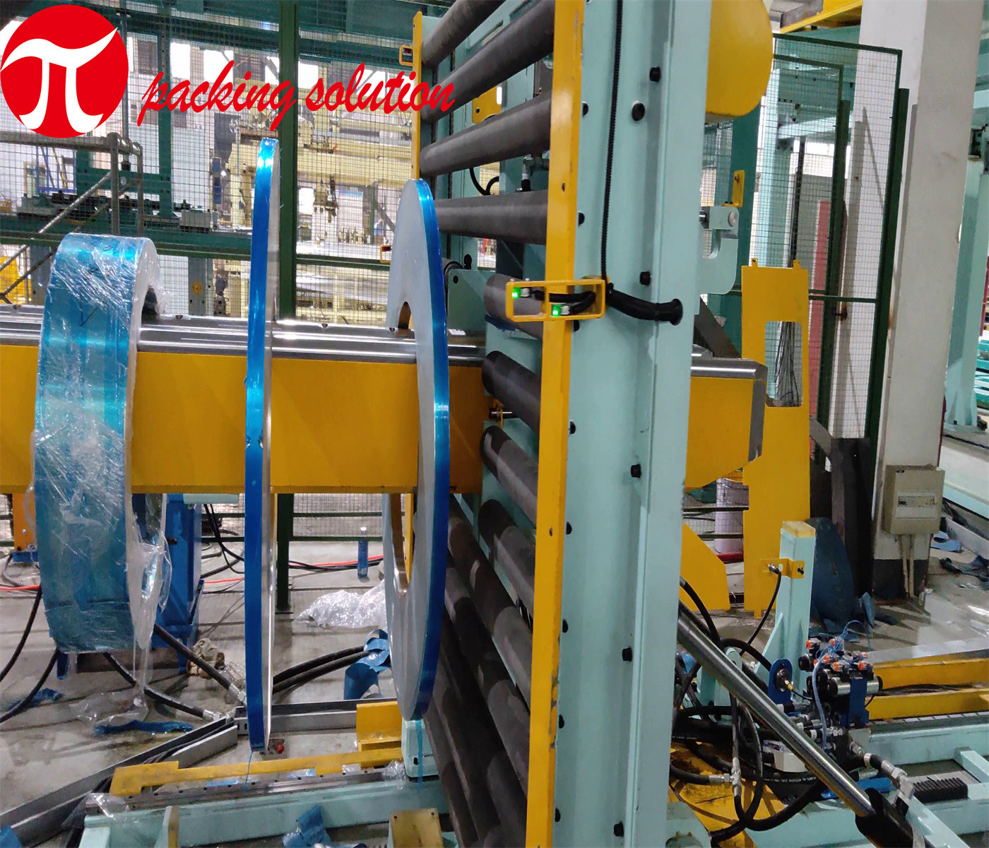 1000mm Automatic Horizontal Steel Coil Packing Machine 380V 50Hz