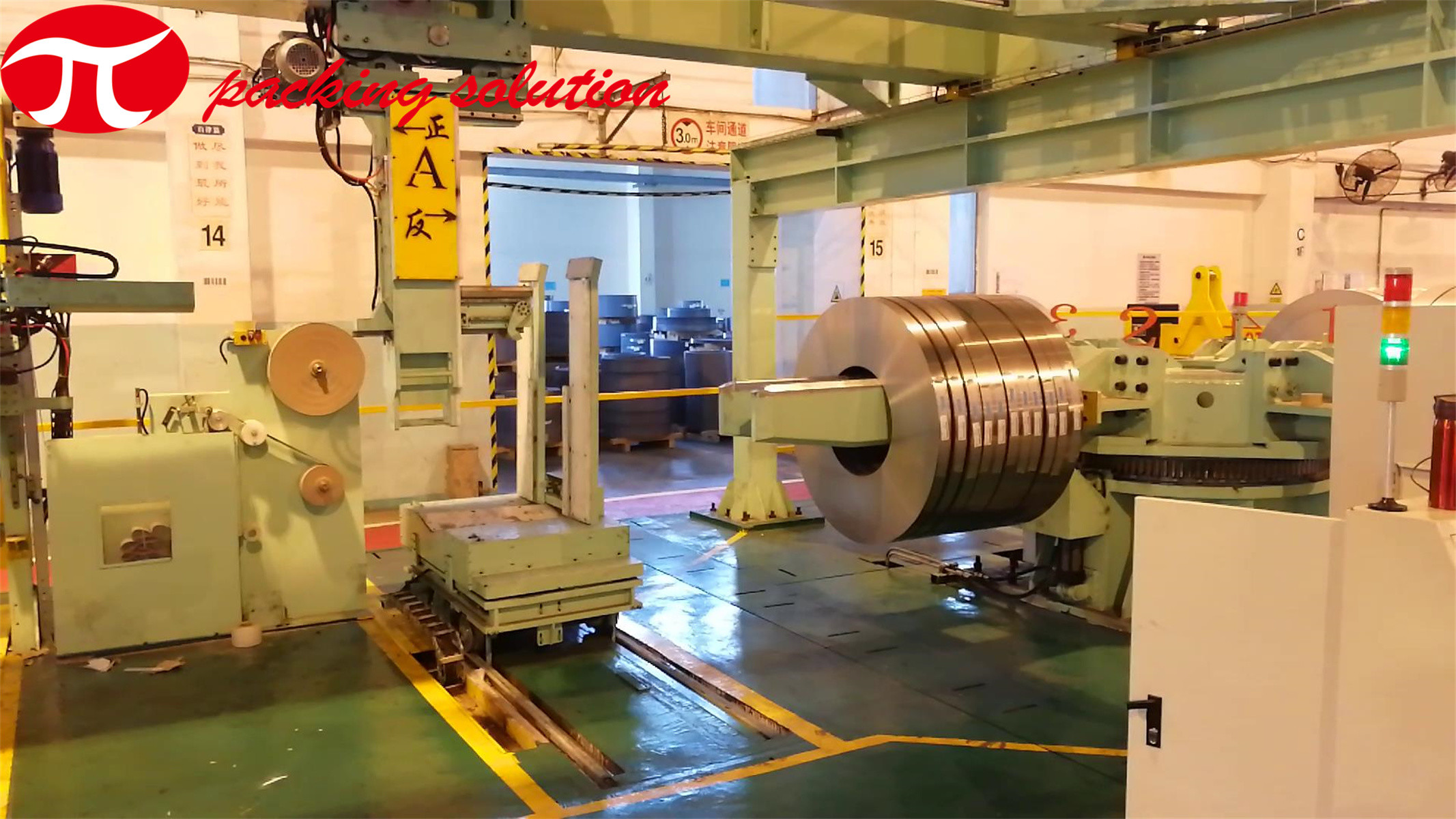 Customized Steel Coil Wrapping Line With Stacking System And Unloading System CE Certified