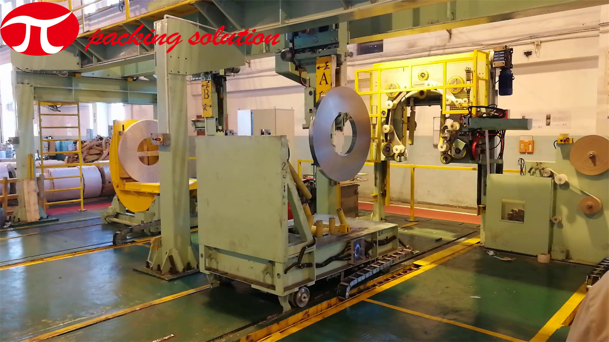 Customized Steel Coil Wrapping Line With Stacking System And Unloading System CE Certified