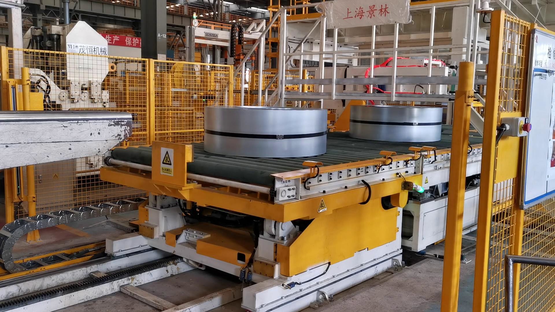 Fully Automatic Steel Coil Strapping Machine Standard Color  800mm-1500mm OD Can Be Customized