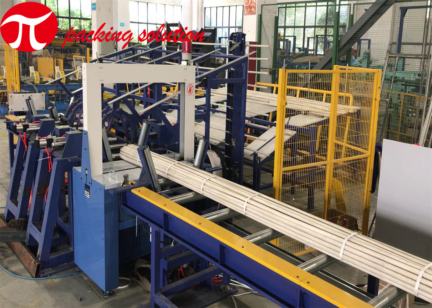Automation PE PVC Pipe Packing Machine Collecting Strapping Line 2000mm/3000mm Length