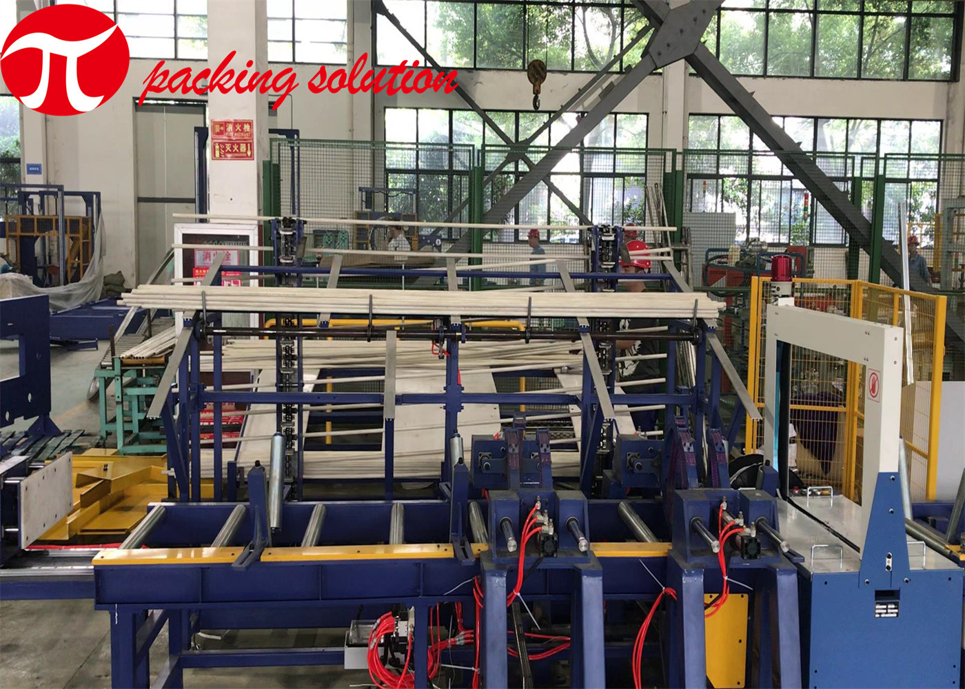 PE PVC Plastic Pipe Bundling Bagging Machine Using Plastic Woving Bag