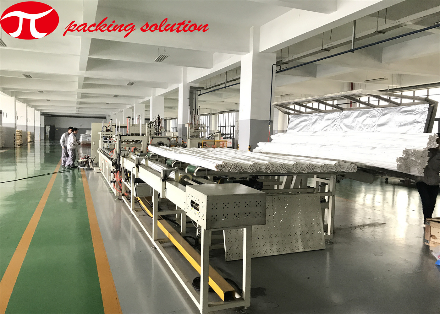 Unmanned High Efficiency Plastic Pipe Packing Line OD20-110mm