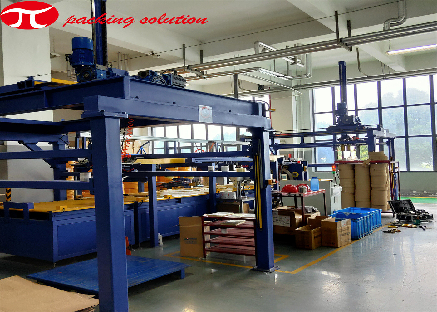 Plastic Pipe Packing Machine High Efficiency Automotic With Stacking Labeling System