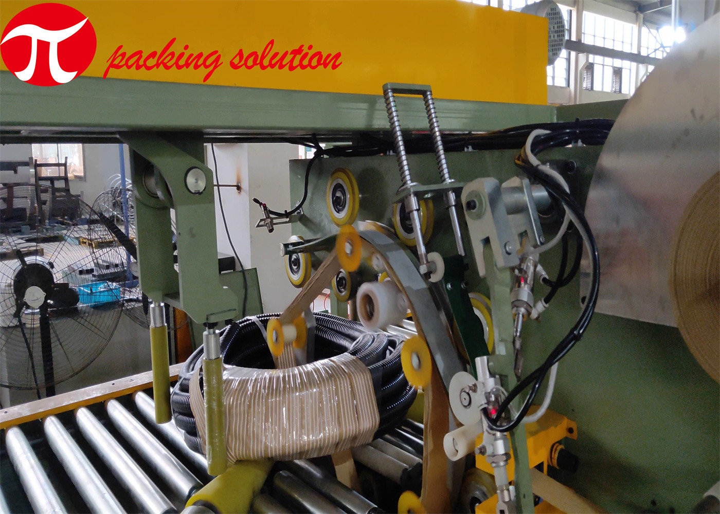 Corrugated Hose Pipe Packing Machine Coil Stretch Wrapping Machine Horizontal GW300 380V / 50HZ