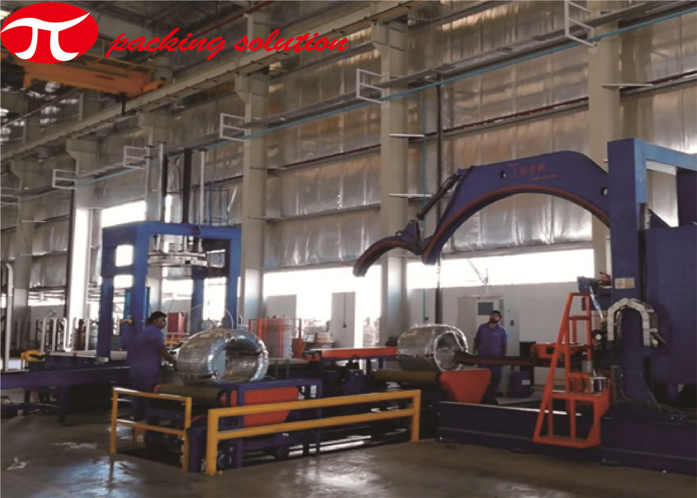 800-1500mm Steel Wire Packing Machine Horizontal Electrical Coil Stretch Packaging Machine​