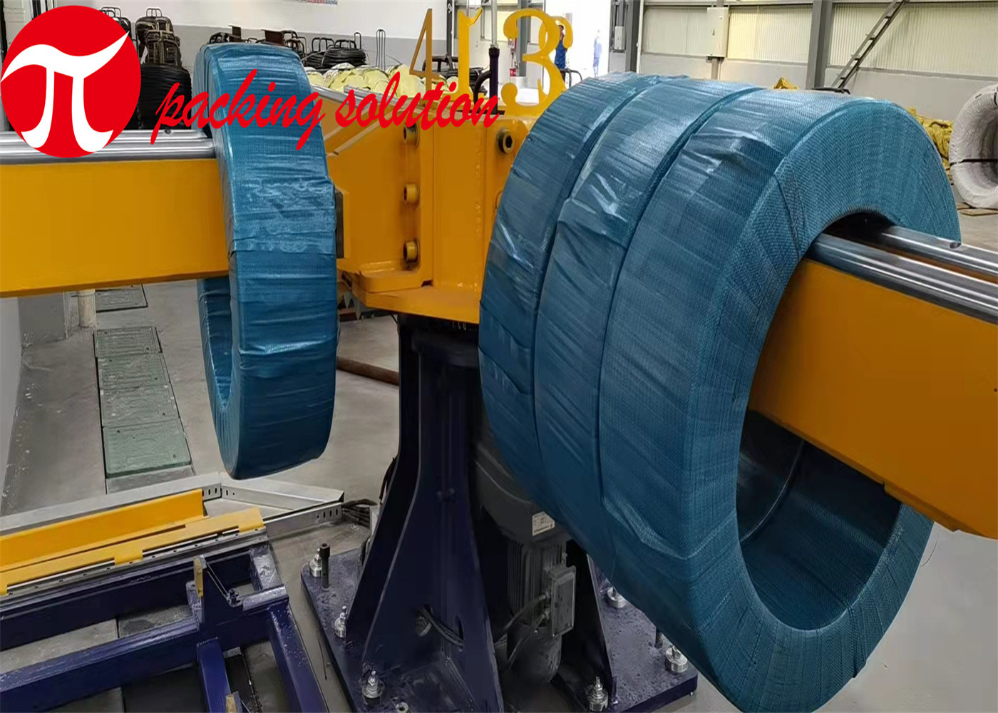 Automatic Horizontal High Speed Turning Wire And Cable Packing Machine With Turnstile