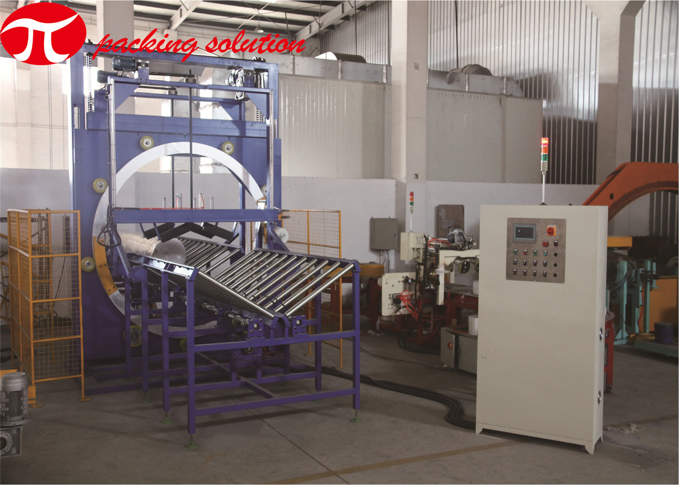 Automatic Horizontal Steel Copper Packing Machine  PLC  Control ​With V-Type Conveyor