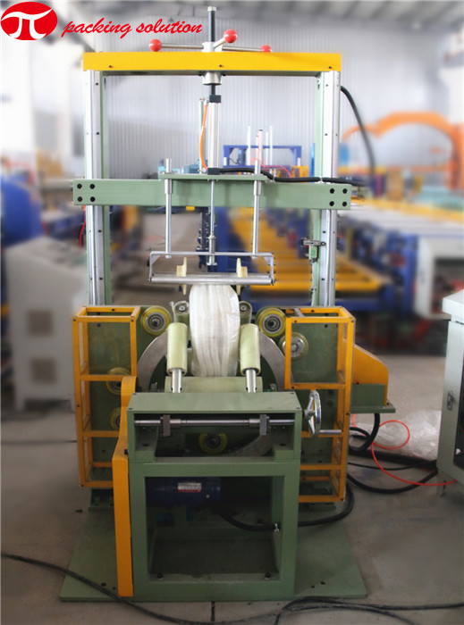 HDPE Horizontal Coil Packaging Machine , Rubber Hose Wrapping Machine 1.0kw