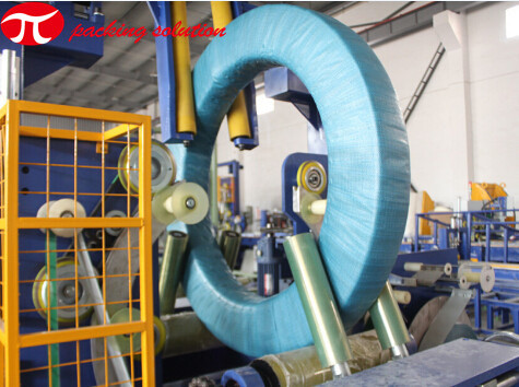 Automatic Steel Wire Stretch Film Wrapping Machine GS300 800mm Coil OD One Year Warranty
