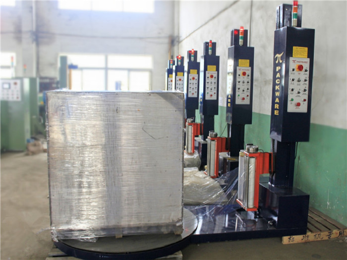 Automatic Pallet Wrapper Stretch Machine Pallet Packing Machine With Auto Film Cutter