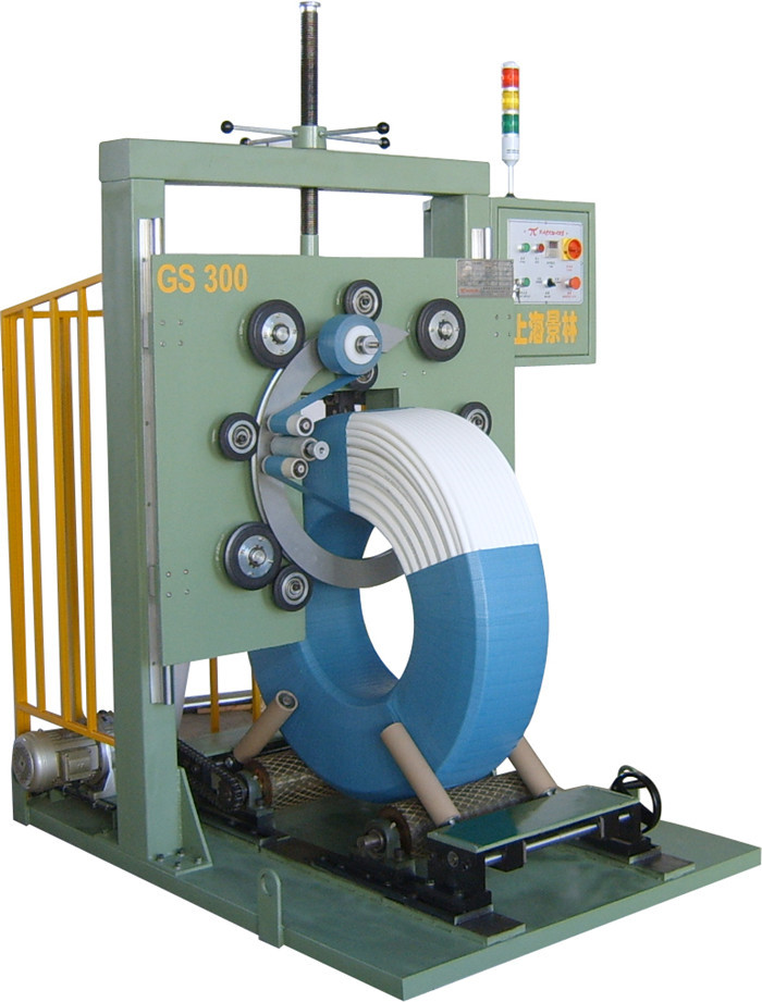 150mm Width PE Plastic Coil Pipe Packing Machine For Protecting And Fixation Goods