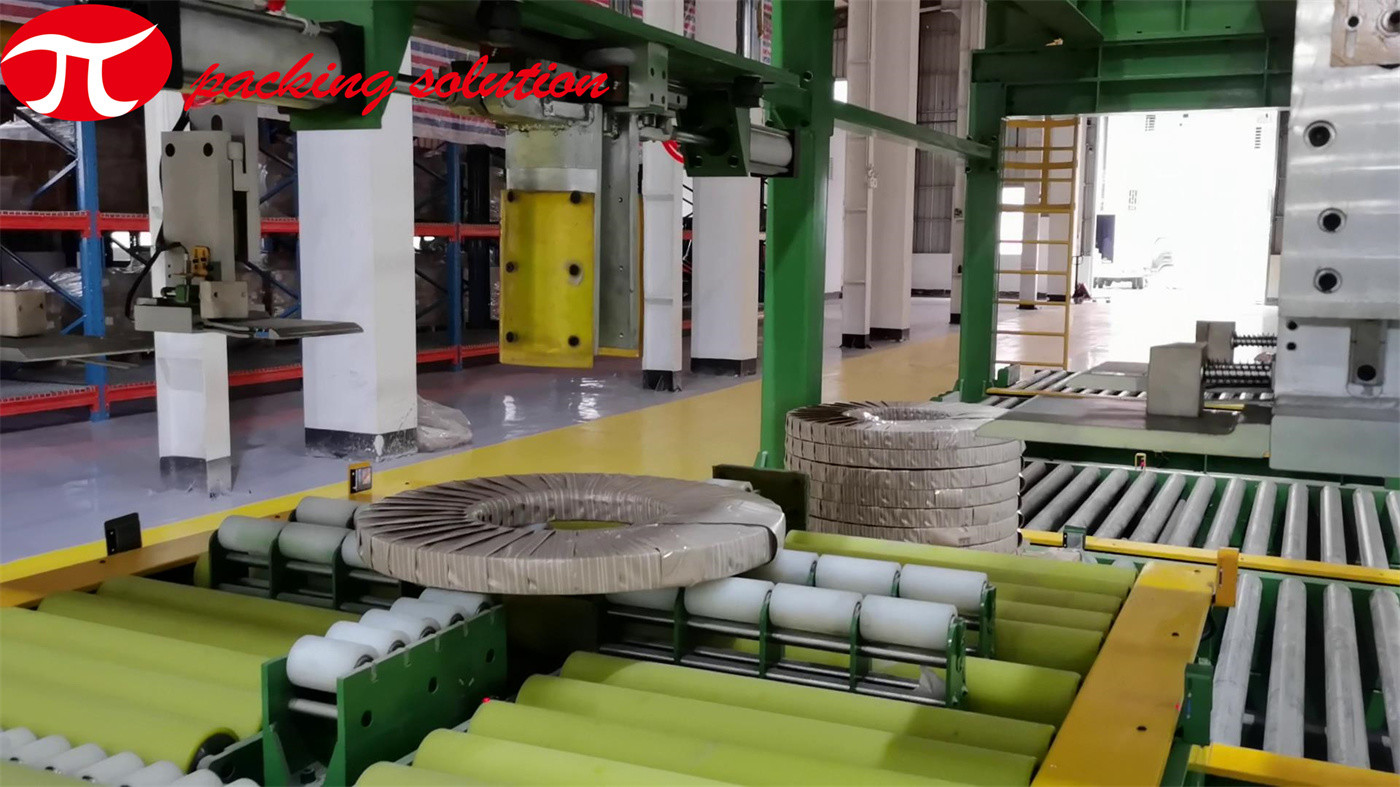 Weighing Copper Coil Packing Line Automatic Coil Wrapping Machine ISO9001 CE